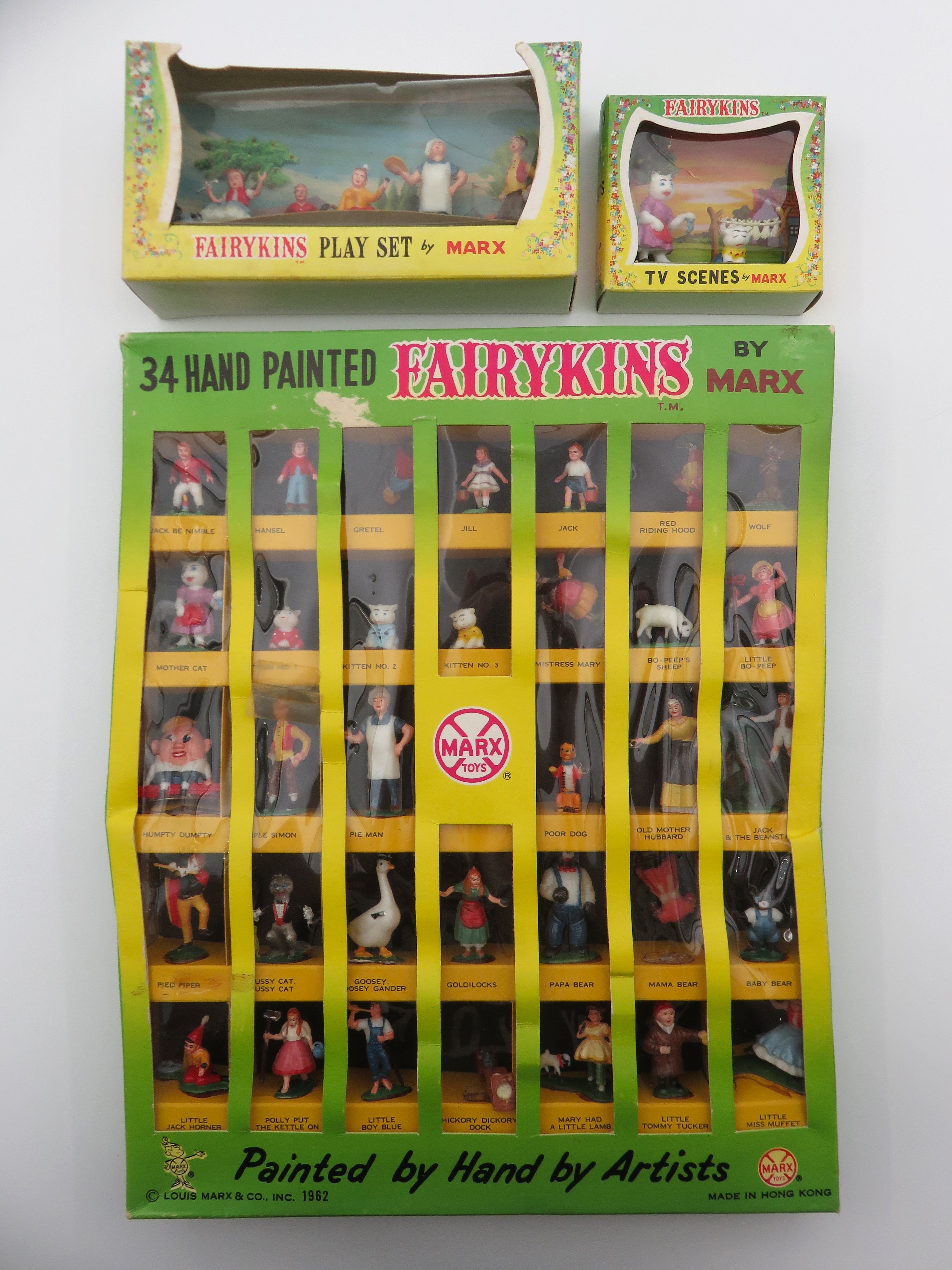 VINTAGE Fairykins 34 Figure Set, TV Scenes, & Playset - Louis Marx & Co./Marx Toys (c. 1962) Collectibles